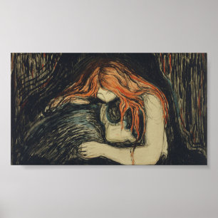 Poster Amor e Dor (O Vampiro) (de Edvard Munch)