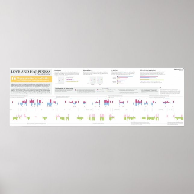 Póster Amor e felicidade em Anna Karenina - 36" x 12" (Frente)