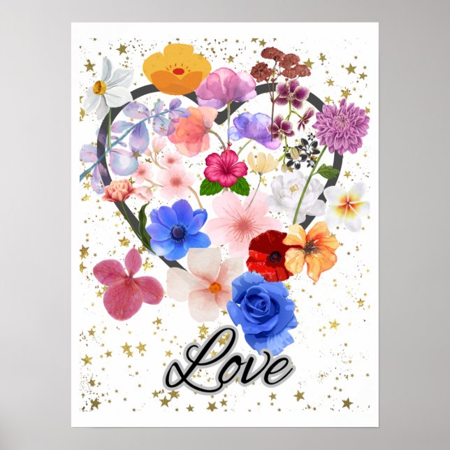 Poster Amor e Flores (Frente)