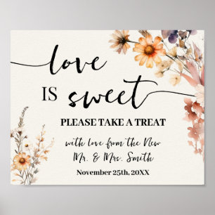 Poster Amor é Mesa Doce Florestas Selvagens Casamento