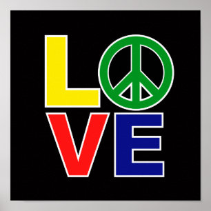 Poster amor e paz