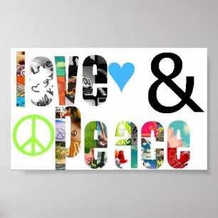 Póster Amor e paz
