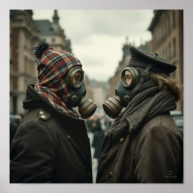 Poster AMOR E RESISTÊNCIA aos Românticos retrorreflectore (Frente)