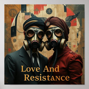 Poster AMOR E RESISTÊNCIA Gráfico Punjabi Americano