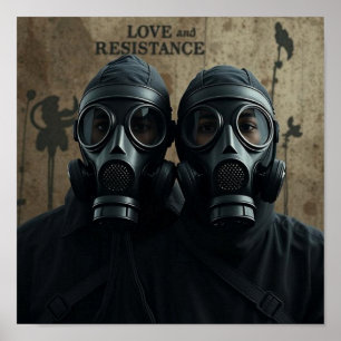 Poster AMOR E RESISTÊNCIA Gráficos Contemporâneos