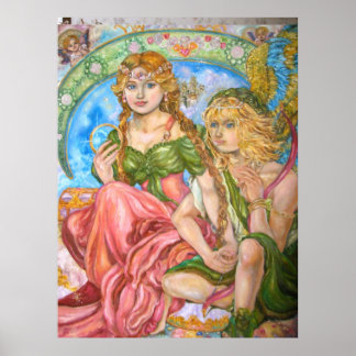 Póster Amor e uma princesa.