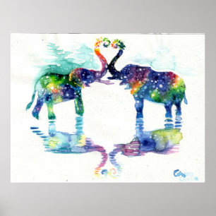 Poster Amor elefante