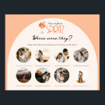 Poster Amor em First Spritz Onde eles estavam | Paisagem<br><div class="desc">Amor na Primeira Foto do Chá de panela Spritz Onde eles estavam jogando. Este jogo não é apenas para relembrar a jornada do casal juntos, mas também permite que os hóspedes compartilhem histórias sobre a noiva e o noivo. É uma maneira leve de celebrar sua história de amor e suas...</div>