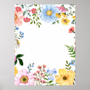 Poster Amor em Flor Chá de Noiva das Flores Silvestres Be
