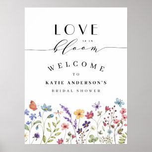 Poster Amor em Flor Primaveril Floral Casamento