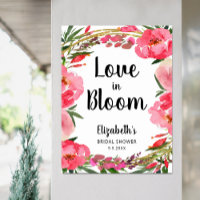 Amor em Flor Rosas Cor-de-Rosa Chá de Bebê da Noiv