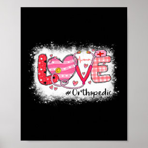 Poster Amor Enfermeira Ortopédica Vida Enfermagem Coração