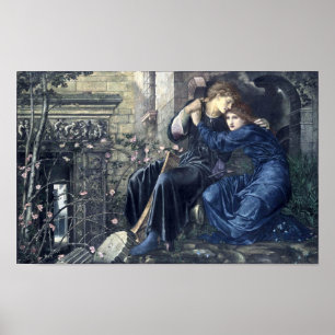 Póster Amor entre as ruínas por Burn-Jones (1873)