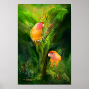 Póster Amor entre o poster/impressão da arte das bananas