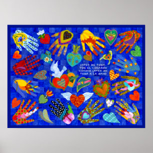 Poster amor espanhol que diz para qualquer um que você