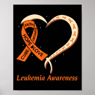 Poster Amor Esperança Suporte Leucemia Cancer Consciência