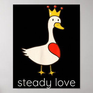 Poster Amor Estável Casal Engraçado Amante de Ganso Dia d