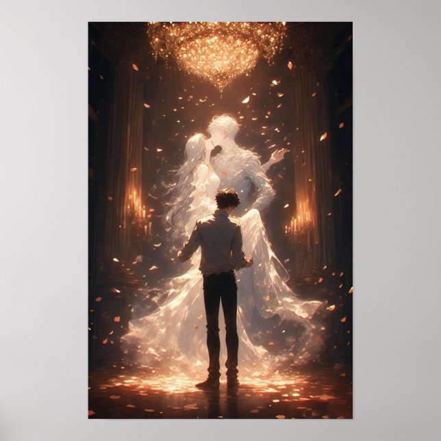Poster  Amor Etéreo à Luz de Velas  (Frente)