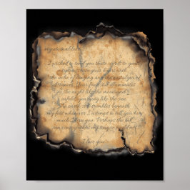 Poster Amor Eterno: Carta Romântica Inspirada na Vintagem