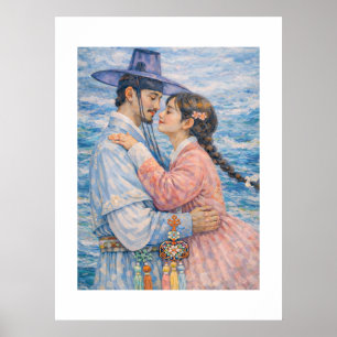Poster Amor Eterno – Casal Coreano Romântico na Tradição