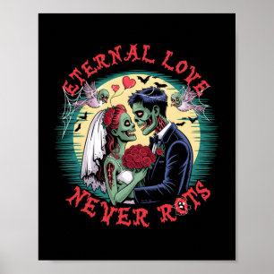 Poster Amor Eterno Nunca Rota Casamento Zombie Romance Ha