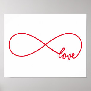 Póster Amor eterno, sinal vermelho infinito, sem acabar c