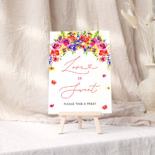 Poster Amor Floral Colorido Vibrante é Doce