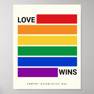 Poster Amor ganha cores arco-íris LGBTQ