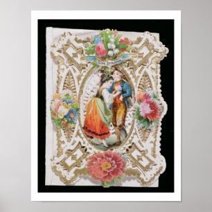 Póster Amor, inocência, cartão dos namorados, c.1870 (l