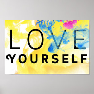 Poster Amor inspirador abstrato você mesmo das citaçõe