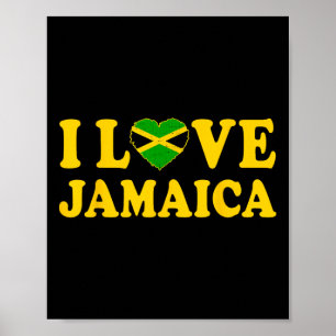 Poster Amor Jamaica Heart Orud Jamaican Independência