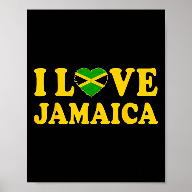 Poster Amor Jamaica Heart Orud Jamaican Independência (Frente)