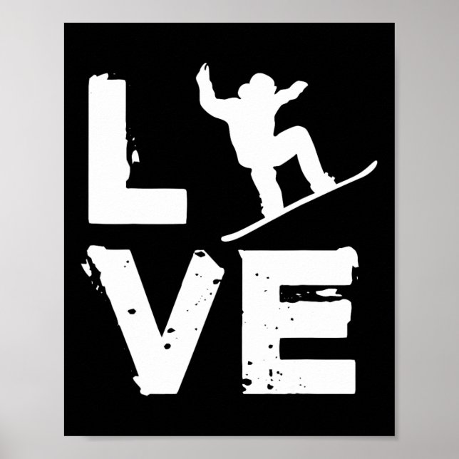 Poster Amor Jovens Jovens Estilo Livre Snowboard Crianças (Frente)