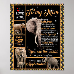 Poster Amor, mãe Carta À Minha Mãe, Você É O Mundo