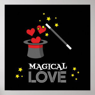 Poster Amor Mágico - Branco
