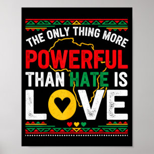 Poster Amor mais poderoso que o ódio mês da história negr