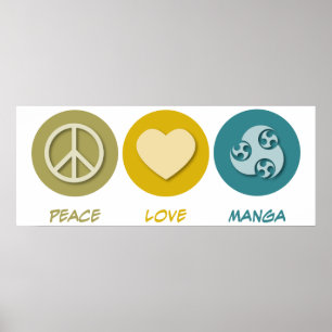 Póster Amor Manga da paz