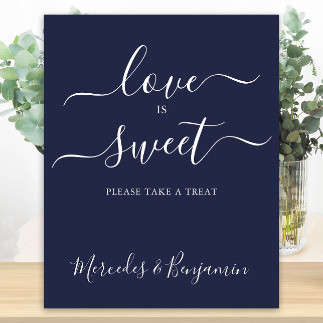 Poster Amor Moderno Marinho Personalizado Azul (Criador carregado)