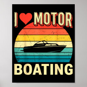 Poster Amor motor de barco capitão do barco pontão lago