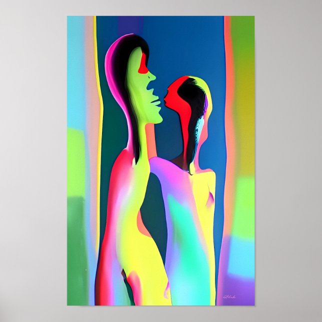 Poster Amor, Na Verdade, Surrealismo Ken Gage (Frente)