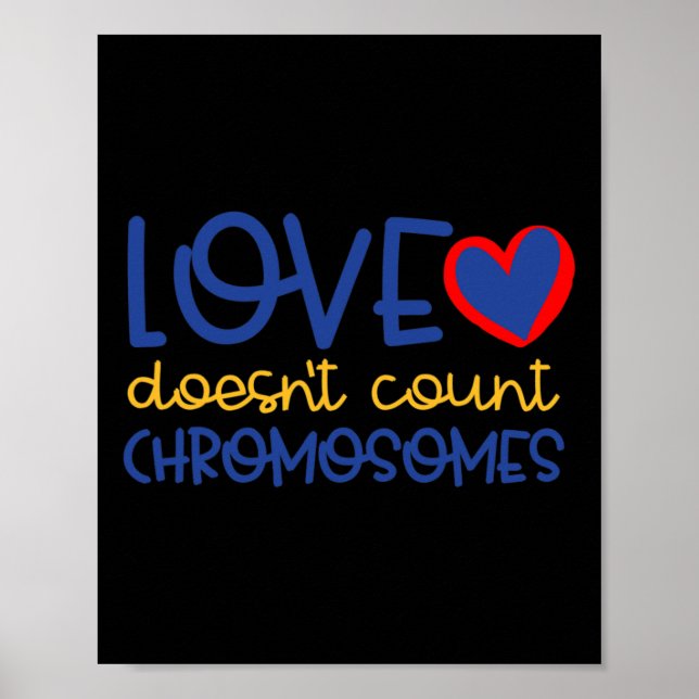 Poster Amor não conta cromossomos para baixo síndrome (Frente)