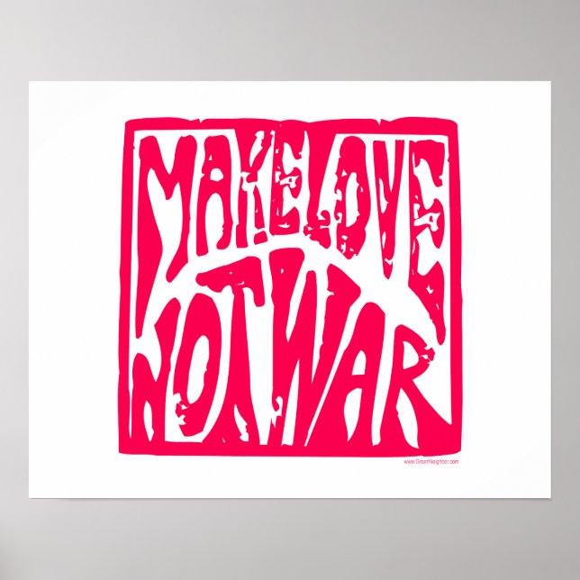 Poster Amor, Não Guerra (Frente)