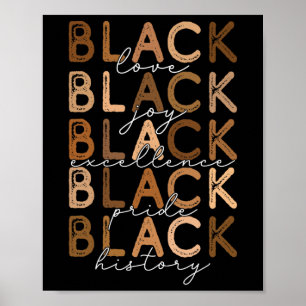 Poster Amor Negro, alegria Excelência História do orgulho