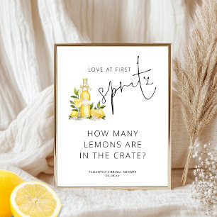Poster Amor no Primeiro Spritz Quantos Limões Chá de pane