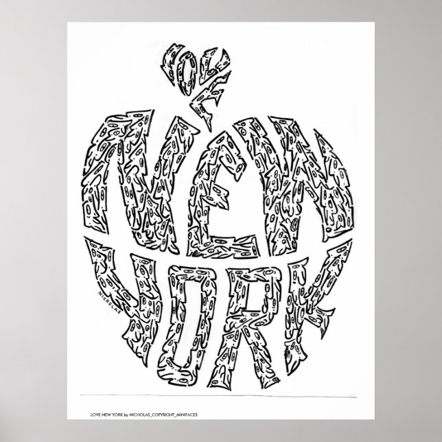 Poster AMOR NOVA IORQUE por NICHOLAS_COPYRIGHT_MIN... (Frente)