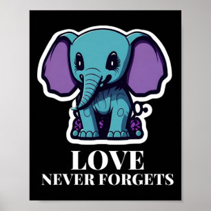 Poster Amor Nunca Esquece Elefante Para Meninas Alzheimer