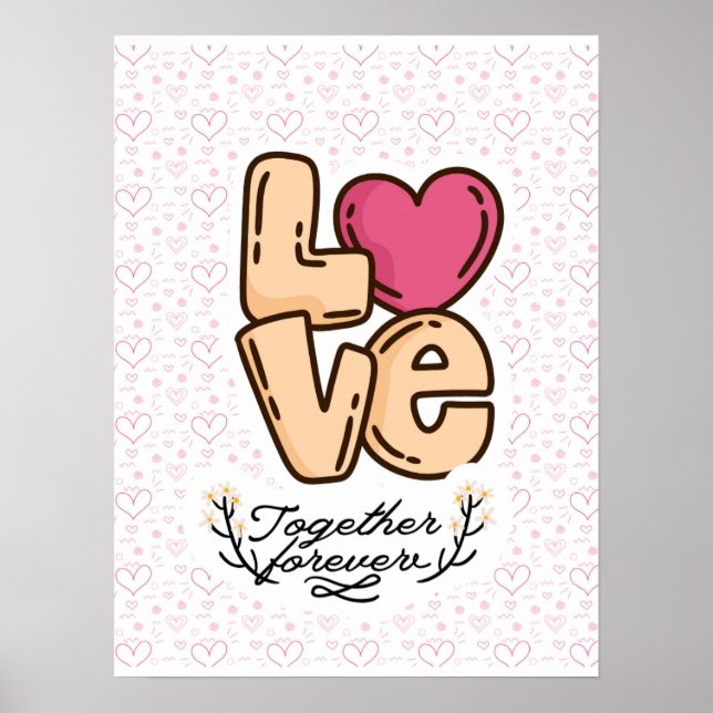 Poster amor para sempre, citação (Frente)