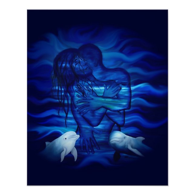 Póster Amor, Passion act - par com Dolphin pair (Frente)
