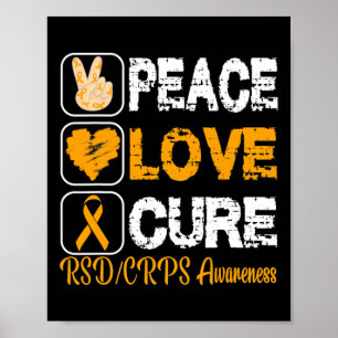 Poster Amor Paz Cura Rsd Crps Consciência