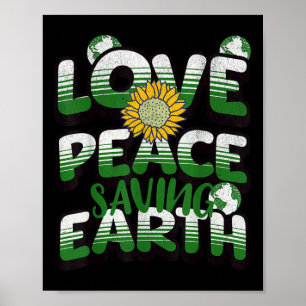 Poster Amor Paz Terra Proteção Ambiental Terra Da
